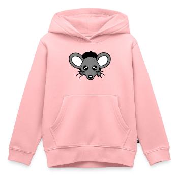 Trou de souris Trou de souris Trou de souris Peeps Mignon Drôle Bande dessinée - Sweat Premium à capuche enfant bio - rose - Devant - AI Model Kid Female (0cm)