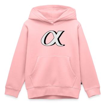 alpha - Kinder Premium Organic Hoodie - Rosa - Vorne - AI Model Kid Female (0cm)