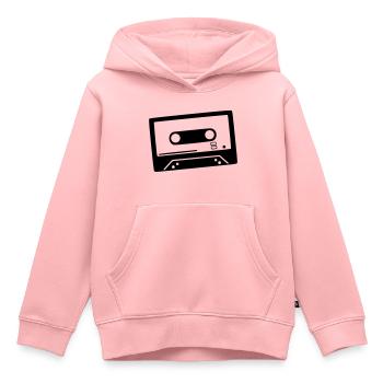 Kassette - Tape - Kinder Premium Organic Hoodie - Rosa - Vorne - AI Model Kid Female (0cm)