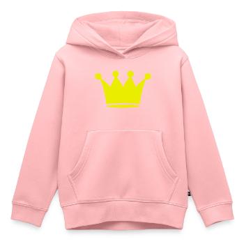 Krone - Kinder Premium Organic Hoodie - Rosa - Vorne - AI Model Kid Female (0cm)