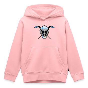 Hockey Goalie Mask Finlande - Sweat Premium à capuche enfant bio - rose - Devant - AI Model Kid Female (0cm)