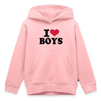 Boys - Kids Premium Organic Hoodie - rose - Front - AI Model Kid Female (0cm)