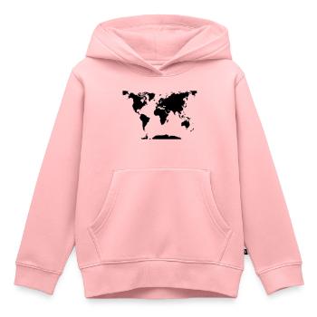Weltkarte - Kinder Premium Organic Hoodie - Rosa - Vorne - AI Model Kid Female (0cm)