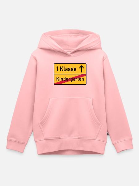 erste klasse - Kinder Premium Organic Hoodie - Rosa