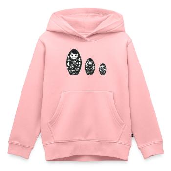 Matroschka Figuren - Kinder Premium Organic Hoodie - Rosa - Vorne - AI Model Kid Female (0cm)