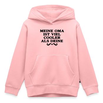 mijn oma is een stuk koeler dan uw - Kinder Premium hoodie biologisch - roze - Voor - AI Model Kid Female (0cm)