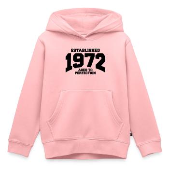 aged to perfection established 1972 (fr) - Sweat Premium à capuche enfant bio - rose - Devant - AI Model Kid Female (0cm)
