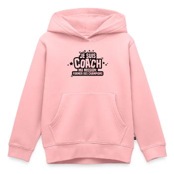je suis coach ma mission former des champions - Sweat Premium à capuche enfant bio - rose - Devant - AI Model Kid Female (0cm)