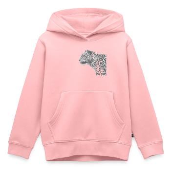 leopard - Kinder Premium Organic Hoodie - Rosa - Vorne - AI Model Kid Female (0cm)