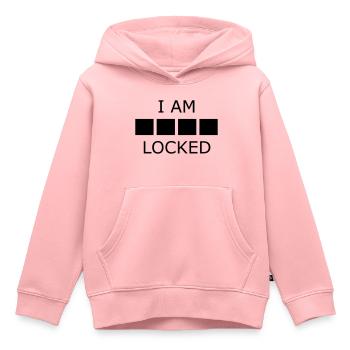 I Am Sher Locked improved - Kinder Premium Organic Hoodie - Rosa - Vorne - AI Model Kid Female (0cm)