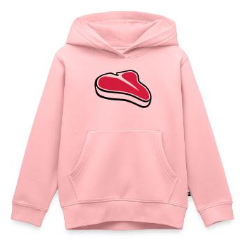 Steak - Kinder Premium Organic Hoodie - Rosa - Vorne - AI Model Kid Female (0cm)