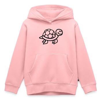 Skildpadde - Premium børne hættetrøje økologisk - rosa - Foran - AI Model Kid Female (0cm)