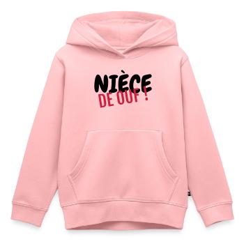 Niece Nichte Nièce Baby Bébé Family - Kids Premium Organic Hoodie - rose - Front - AI Model Kid Female (0cm)