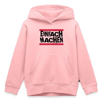 EINFACH MACHEN - Kinder Premium Organic Hoodie - Rosa - Vorne - AI Model Kid Female (0cm)