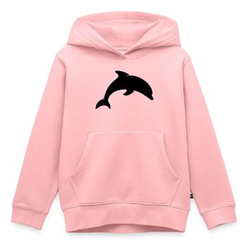 Delphin - Kinder Premium Organic Hoodie - Rosa - Vorne - AI Model Kid Female (0cm)