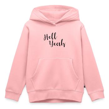 Hell Yeah Lettering - Kinder Premium Organic Hoodie - Rosa - Vorne - AI Model Kid Female (0cm)