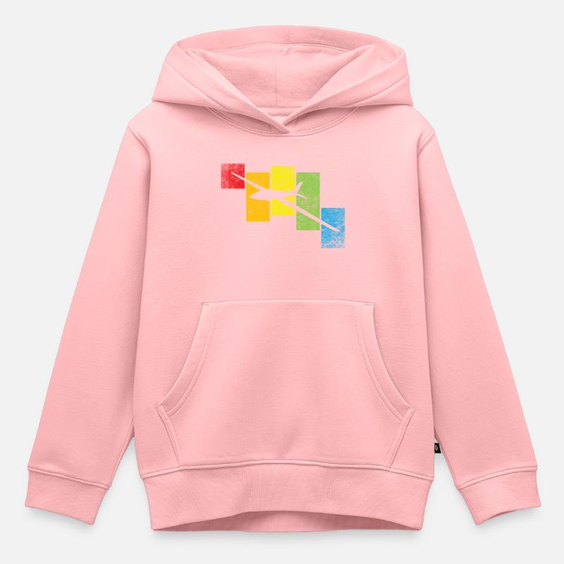 Planeur - Sweat Premium à capuche enfant bio - rose