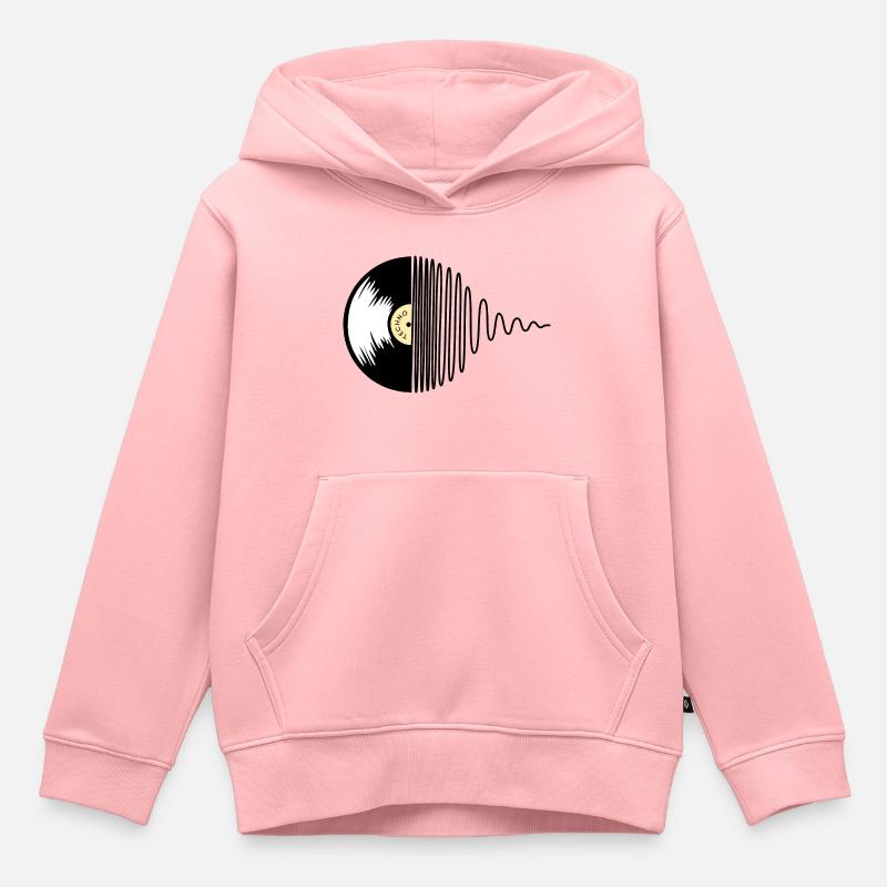 Techno Platte - Kinder Premium Organic Hoodie - Rosa
