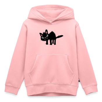 Funny Evil Cat - Kids Premium Organic Hoodie - rose - Front - AI Model Kid Female (0cm)