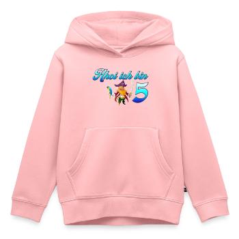 Pirat mit Papagei für 5. Geburtstag - Kinder Premium Organic Hoodie - Rosa - Vorne - AI Model Kid Female (0cm)