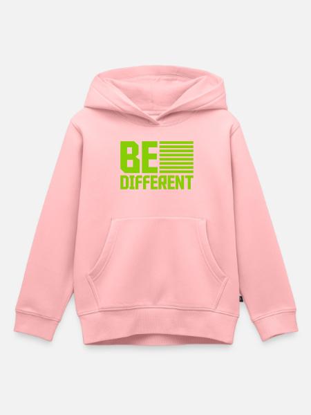 Be different Logo Design - Kinder Premium Organic Hoodie - Rosa