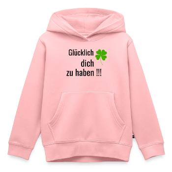 Glücklich dich zu haben - Kinder Premium Organic Hoodie - Rosa - Vorne - AI Model Kid Female (0cm)