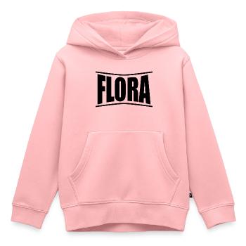 t-shirt Flora t-shirt idée cadeau - Sweat Premium à capuche enfant bio - rose - Devant - AI Model Kid Female (0cm)