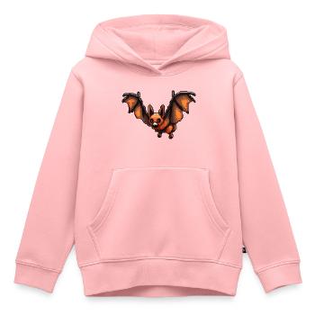Flughund im Retrogaming Stil der 90er Jahre - Kinder Premium Organic Hoodie - Rosa - Vorne - AI Model Kid Female (0cm)