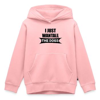Dog Hund - Kinder Premium Organic Hoodie - Rosa - Vorne - AI Model Kid Female (0cm)