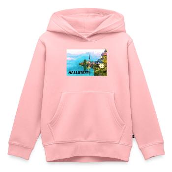 Hallstatt künstlerisch - Kinder Premium Organic Hoodie - Rosa - Vorne - AI Model Kid Female (0cm)