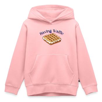 Raving Waffle Party - Kids Premium Organic Hoodie - rose - Front - AI Model Kid Female (0cm)