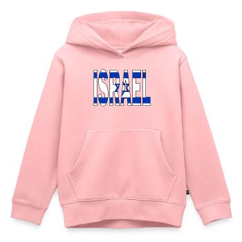 Israel in Nationalfarben - Kinder Premium Organic Hoodie - Rosa - Vorne - AI Model Kid Female (0cm)