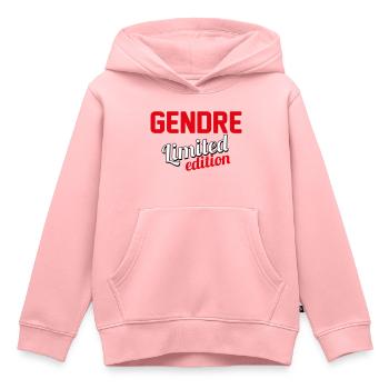 GENDRE LIMITED EDITION - Sweat Premium à capuche enfant bio - rose - Devant - AI Model Kid Female (0cm)