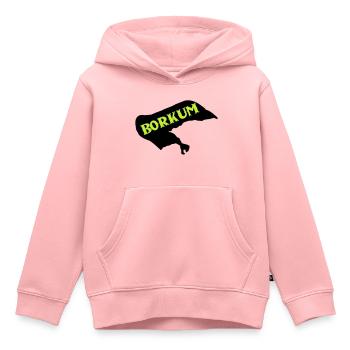 Île de Borkum - Sweat Premium à capuche enfant bio - rose - Devant - AI Model Kid Female (0cm)