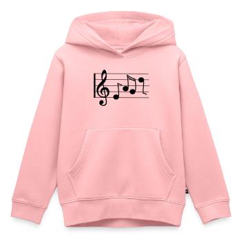 Violinschlüssel mit Noten - Kinder Premium Organic Hoodie - Rosa - Vorne - AI Model Kid Female (0cm)