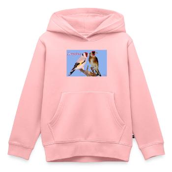 Stieglitze - Kinder Premium Organic Hoodie - Rosa - Vorne - AI Model Kid Female (0cm)