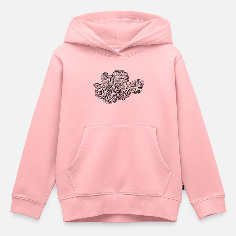 Nemo noir - Sweat Premium à capuche enfant bio - rose