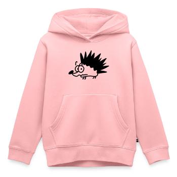ängstlicher Igel - line - Kinder Premium Organic Hoodie - Rosa - Vorne - AI Model Kid Female (0cm)