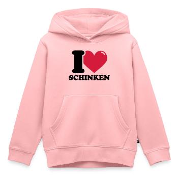 I love Schinken - Kinder Premium Organic Hoodie - Rosa - Vorne - AI Model Kid Female (0cm)