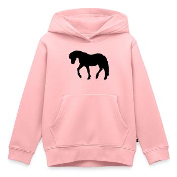 Pony - Kids Premium Organic Hoodie - rose - Front - AI Model Kid Female (0cm)