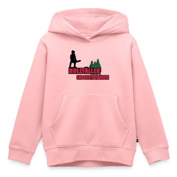 holzfäller - Kinder Premium Organic Hoodie - Rosa - Vorne - AI Model Kid Female (0cm)