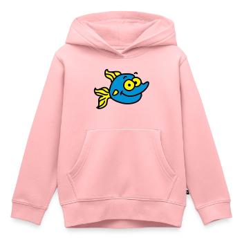 lustiger Fisch - Kinder Premium Organic Hoodie - Rosa - Vorne - AI Model Kid Female (0cm)