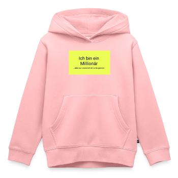 Millionär - Kinder Premium Organic Hoodie - Rosa - Vorne - AI Model Kid Female (0cm)