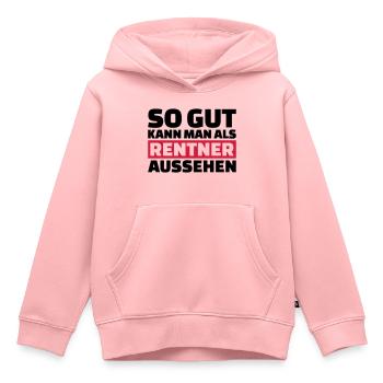 Rentner - Kinder Premium Organic Hoodie - Rosa - Vorne - AI Model Kid Female (0cm)