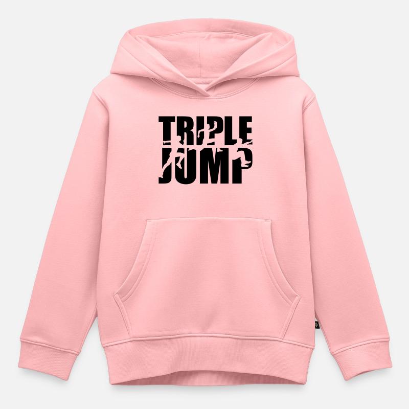 Triple jump - Sweat Premium à capuche enfant bio - rose