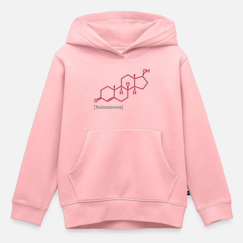 Testosterone - Sweat Premium à capuche enfant bio - rose