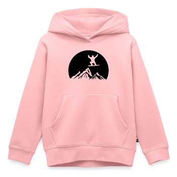 Snowboard Snowboarder - Kinder Premium Organic Hoodie - Rosa - Vorne - AI Model Kid Female (0cm)