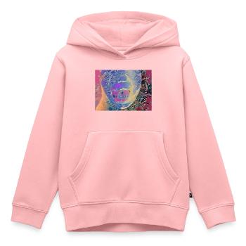 Digital Art "eat my Tongue" TTT - Kids Premium Organic Hoodie - rose - Front - AI Model Kid Female (0cm)