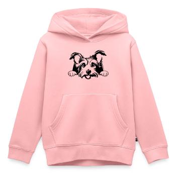 Little Terrier - Kids Premium Organic Hoodie - rose - Front - AI Model Kid Female (0cm)