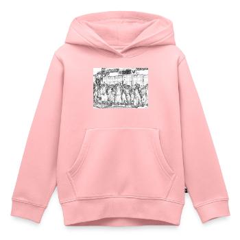 Soundsystem 2 - Kinder Premium Organic Hoodie - Rosa - Vorne - AI Model Kid Female (0cm)